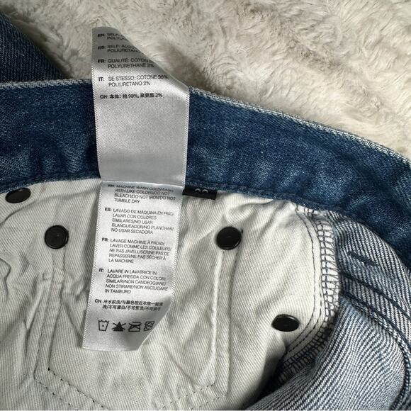 John Elliott Size 30 Mens Blue The Cast 2 Jeans White Paint Speck Speckled Hip - Picture 12 of 15